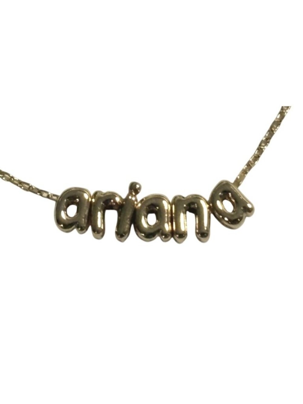 Baublebar Extra Small Bubble Letter Custom Necklace "Ariana" in Gold